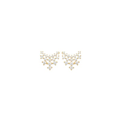 Boucles d'oreilles en plaqué or et oxyde de zirconium