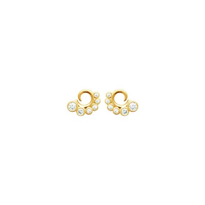 Boucles d'oreilles en plaqué or et oxyde de zirconium