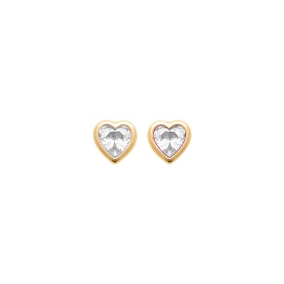 Boucles d'oreilles en plaqué or et oxyde de zirconium