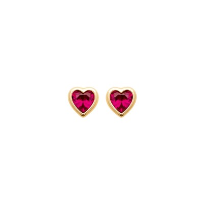 Boucles d'oreilles en plaqué or et pierre naturelle