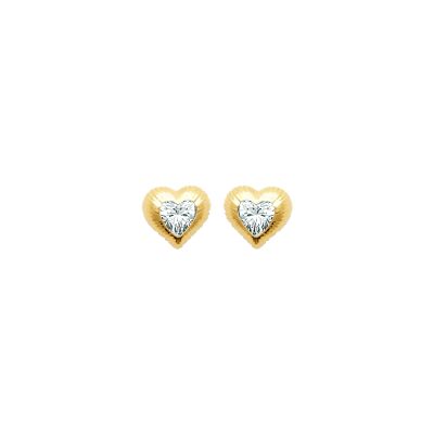 Boucles d'oreilles en plaqué or et oxyde de zirconium