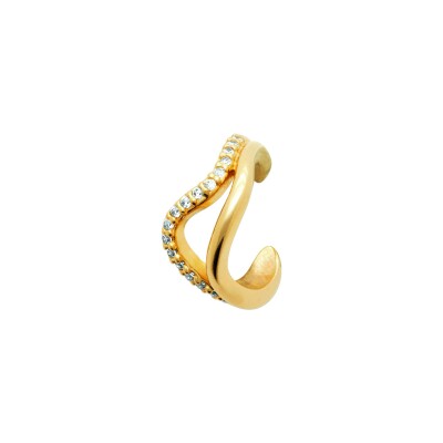 Bague d'oreille en plaqué or et oxyde de zirconium