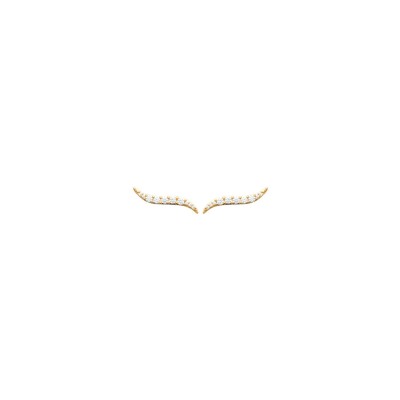 Boucles d'oreilles en plaqué or et oxyde de zirconium