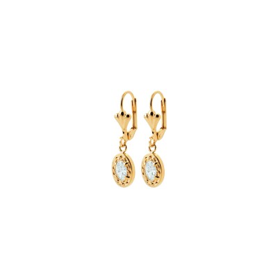 Boucles d'oreilles en plaqué or et oxyde de zirconium