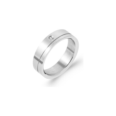 Bague en acier et oxyde de zirconium
