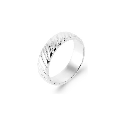 Bague en argent rhodié