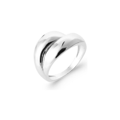 Bague en argent rhodié