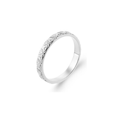 Bague en argent rhodié