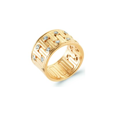 Bague en plaqué or et oxyde de zirconium