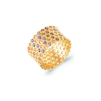 Bague en plaqué or et pierre naturelle