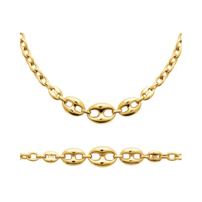 Bracelet en acier pvd doré