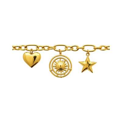 Bracelet en acier pvd doré