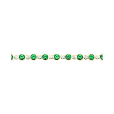 Bracelet en plaqué or et pierre naturelle