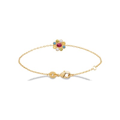 Bracelet en plaqué or et pierre naturelle
