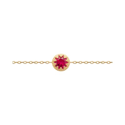 Bracelet en plaqué or et pierre naturelle