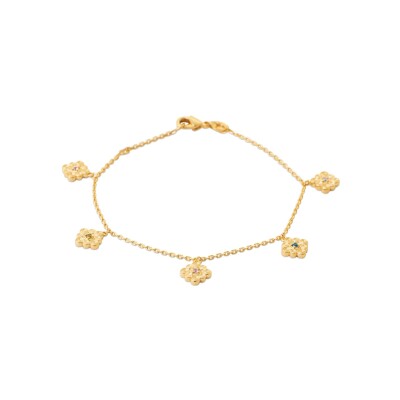 Bracelet en plaqué or et pierre naturelle