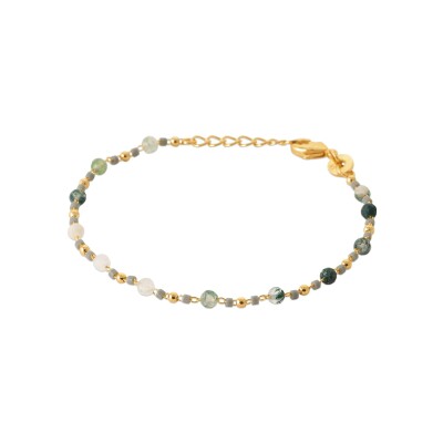 Bracelet en plaqué or et agate