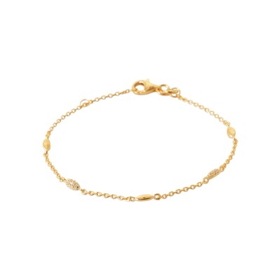 Bracelet en plaqué or et oxyde de zirconium