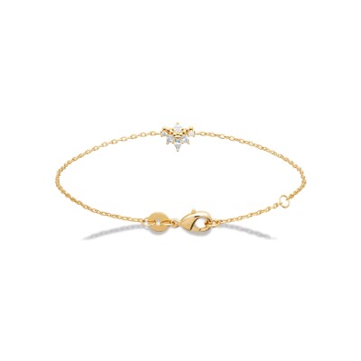 Bracelet en plaqué or et oxyde de zirconium