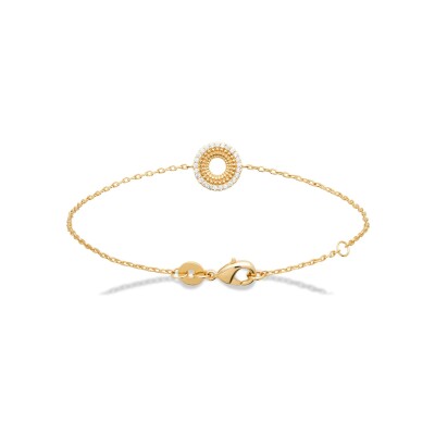 Bracelet en plaqué or et oxyde de zirconium