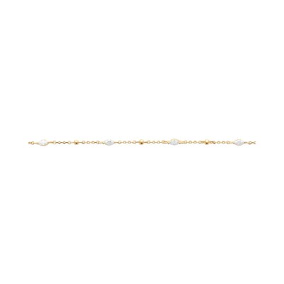 Bracelet en plaqué or et oxyde de zirconium