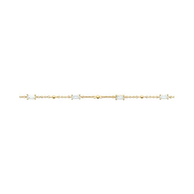 Bracelet en plaqué or et oxyde de zirconium