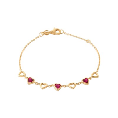 Bracelet en plaqué or et pierre naturelle