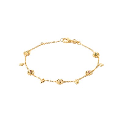 Bracelet en plaqué or et pierre naturelle
