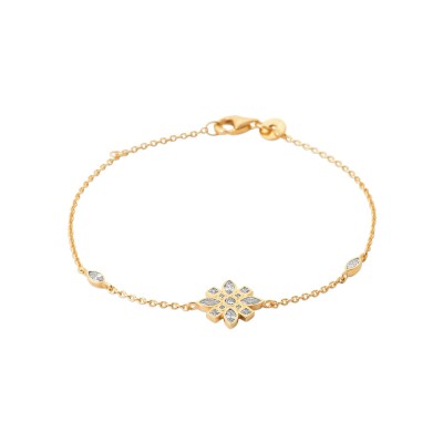 Bracelet en plaqué or et oxyde de zirconium