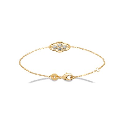 Bracelet en plaqué or et oxyde de zirconium