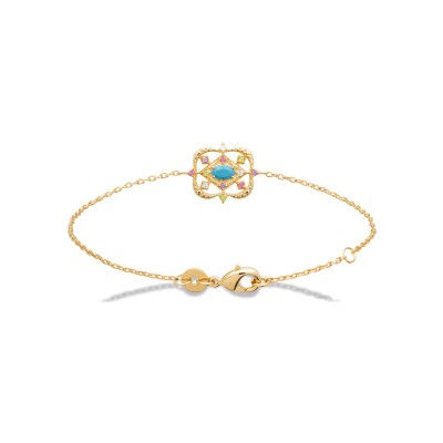 Bracelet en plaqué or et pierre naturelle