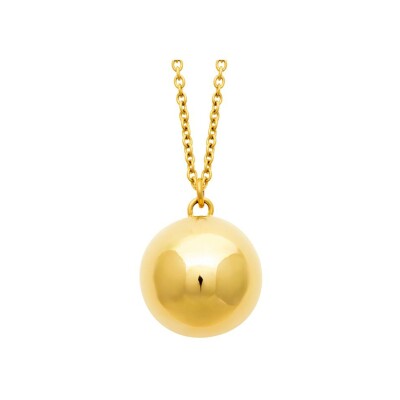 Collier en acier pvd doré