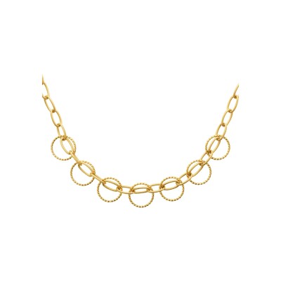 Collier en acier pvd doré