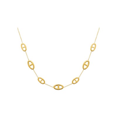 Collier en acier pvd doré