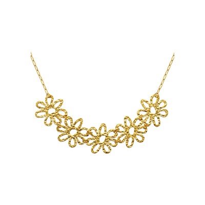 Collier en acier pvd doré