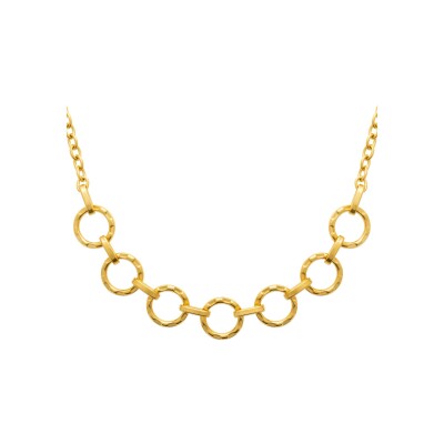 Collier en acier pvd doré
