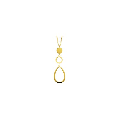 Collier en acier pvd doré