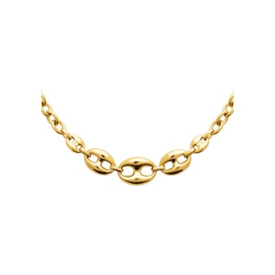 Collier en acier pvd doré