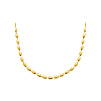 Collier en acier pvd doré
