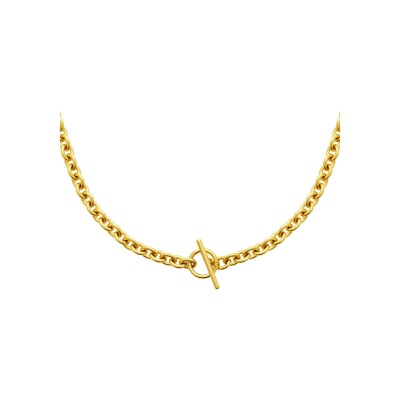 Collier en acier pvd doré