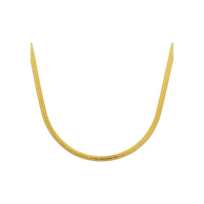 Collier en acier pvd doré