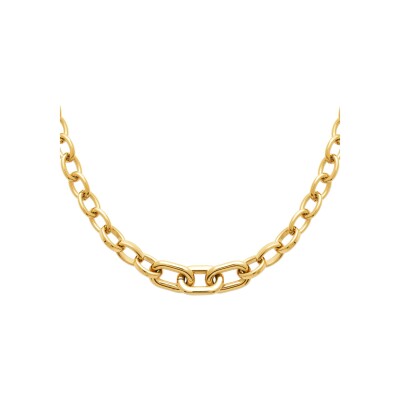Collier en acier pvd doré