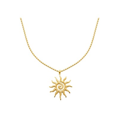 Collier en acier pvd doré