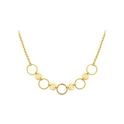 Collier en acier pvd doré