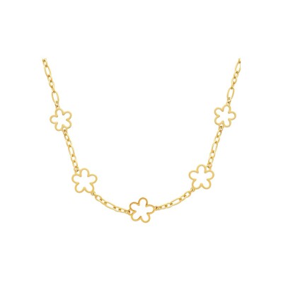 Collier en acier pvd doré