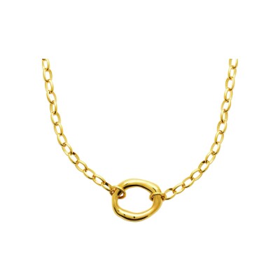 Collier en acier pvd doré