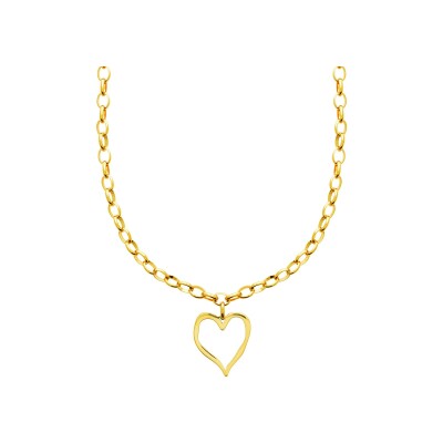 Collier en acier pvd doré