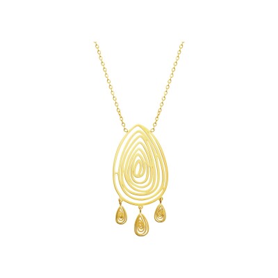 Collier en acier pvd doré