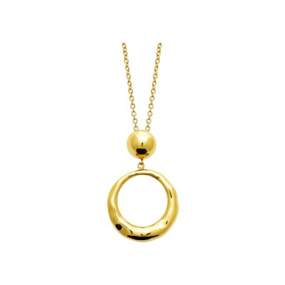 Collier en acier pvd doré