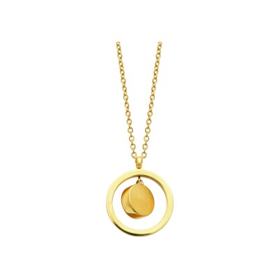 Collier en acier pvd doré